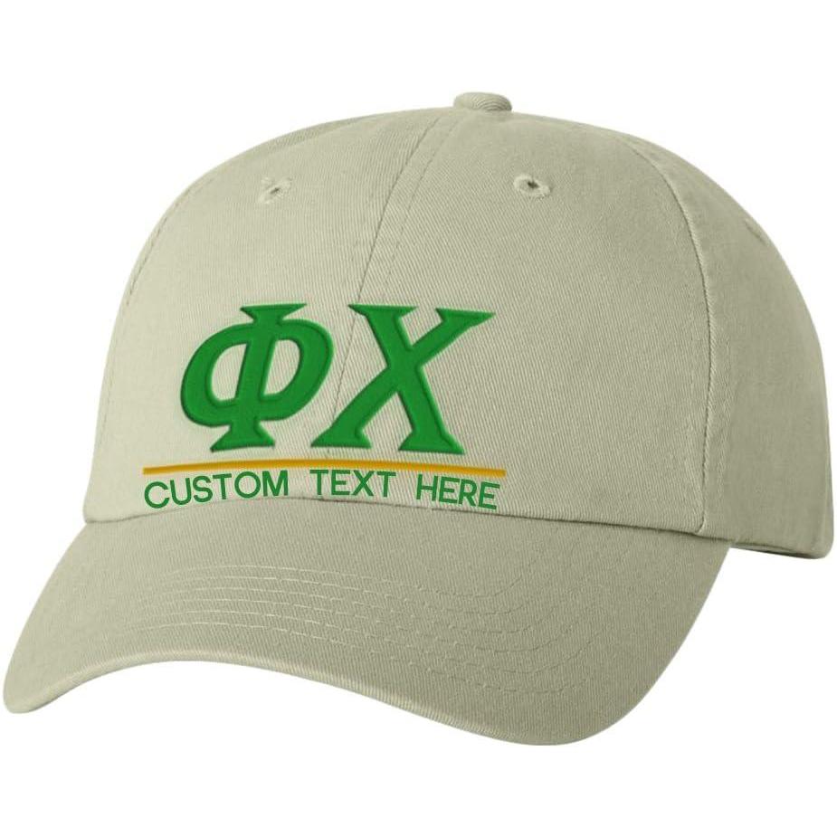 imagePersonalized Phi Chi Greek Line HatTan