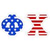Phi Chi American Flag Greek Letter Sticker
