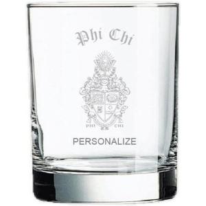 Greekgear Phi Chi Old Style Glass Transparent