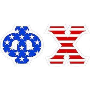 Phi Chi American Flag Greek Letter Sticker