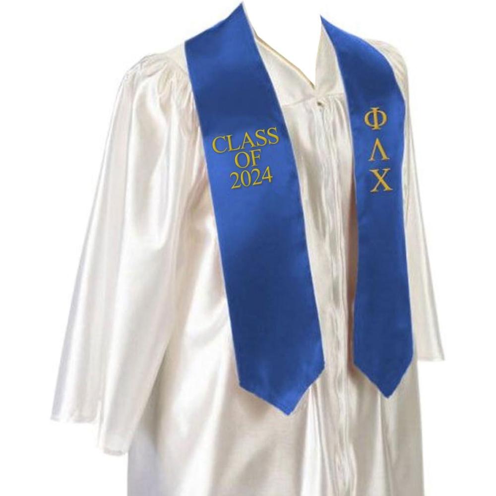 imageGreekgear Phi Lambda Chi Embroidered Graduation Sash Stole