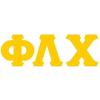 Phi Lambda Chi Big Greek Letter Window Sticker Decal 4 Inches Athletic Gold(Athletic Gold)