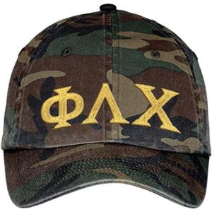 Phi Lambda Chi Lettered Camouflage Hat Military Camo