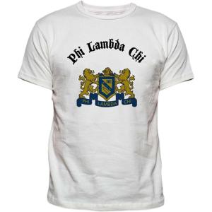 Phi Lambda Chi Vintage Crest T-Shirt(White)