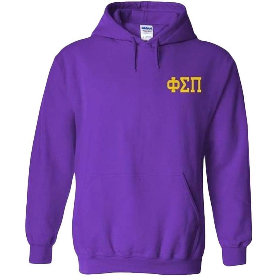 imagePhi Sigma Pi World Famous Greek Crest Hoodie Purple with Gold ImprintPurple