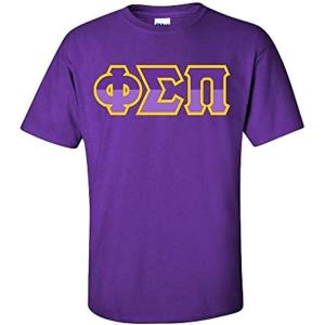 Phi Sigma Pi Two Tone Greek Lettered T-Shirt(Purple)