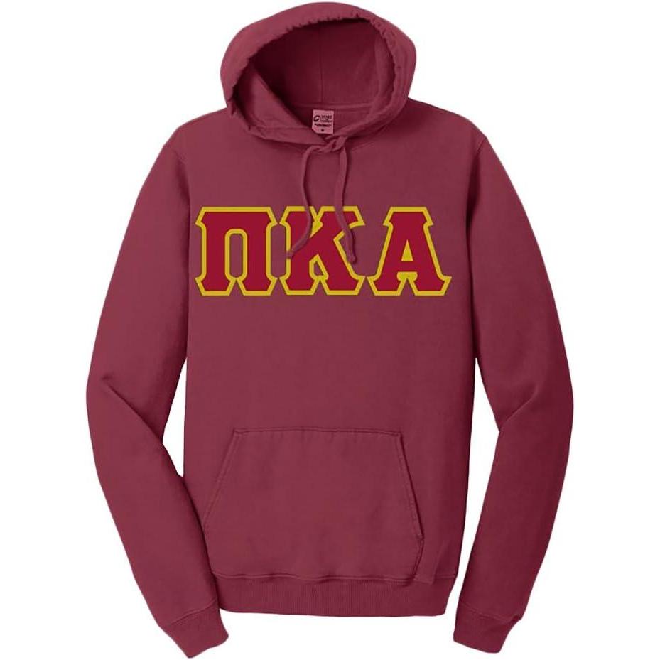 imagePI Kappa Alpha Pike PigmentDyed Lettered Hooded SweatshirtMerlot