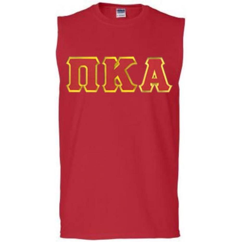 imagePi Kappa Alpha Lettered Sleeveless TeeRed