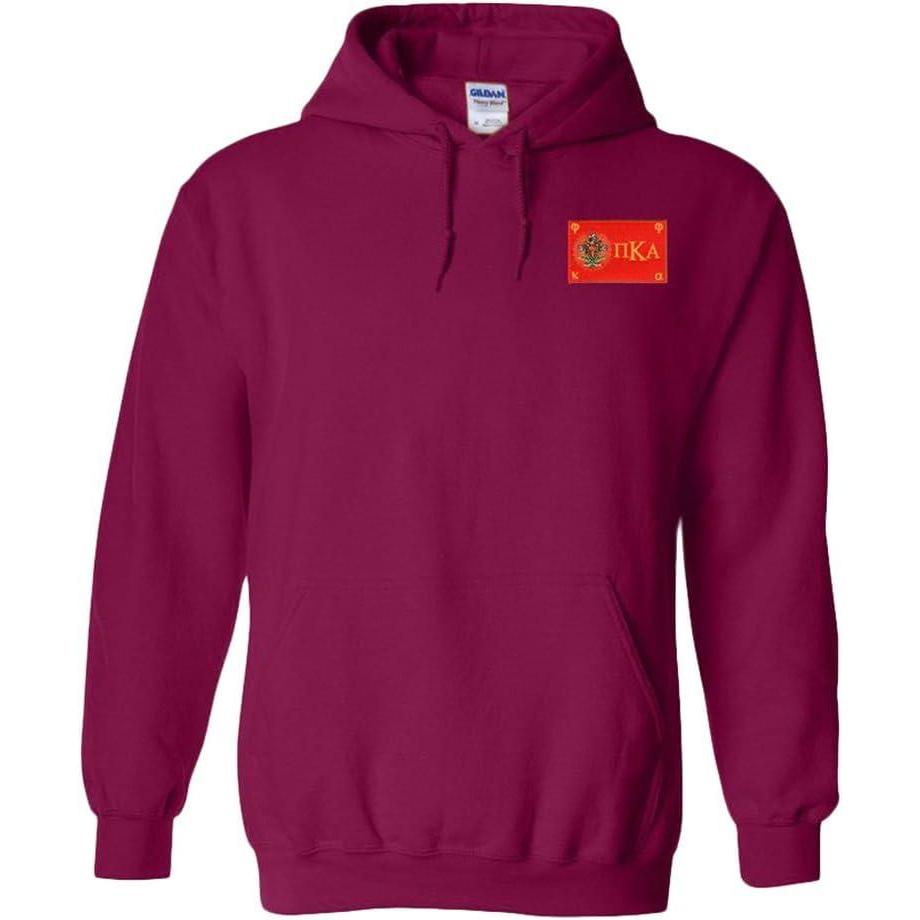 imagePi Kappa Alpha Pike Flag Patch Hooded SweatshirtMaroon