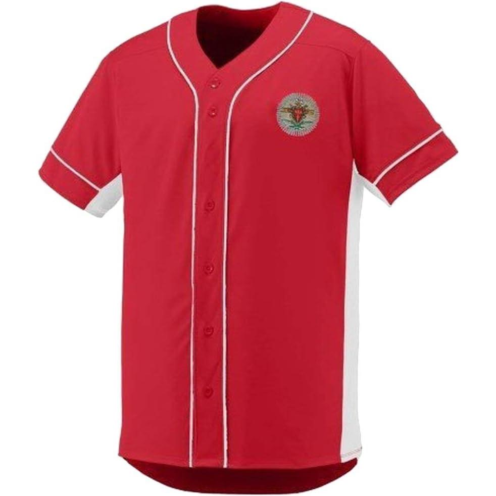 imagePi Kappa Alpha Pike Fraternity Crest Slugger Baseball JerseyRedWhite