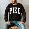 Greekgear Men’s Pi Kappa Alpha Pike BIG TEXT Crewneck Sweatshirt Black(Black)