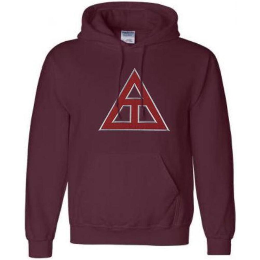 imageGreekgear Triangle Fraternity Letters Hooded SweatshirtMaroon