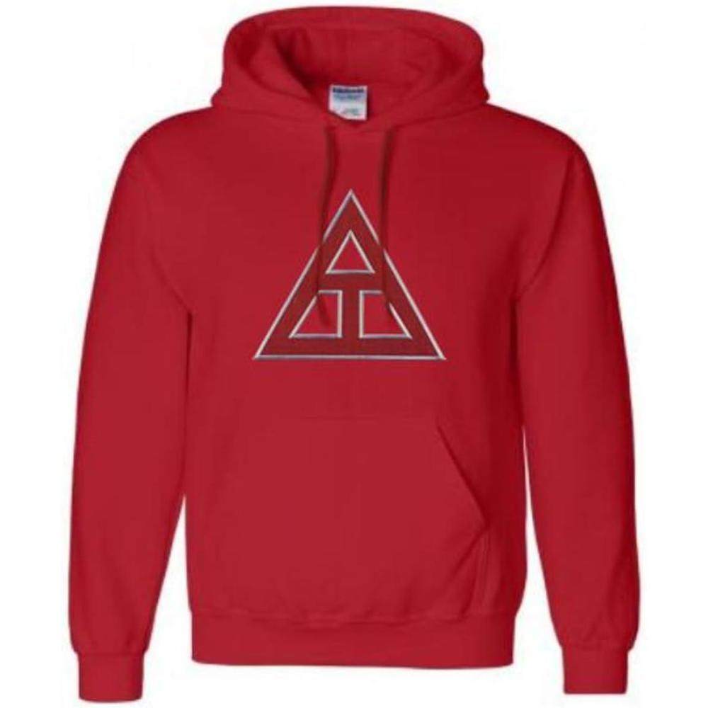 imageGreekgear Triangle Fraternity Letters Hooded SweatshirtRed