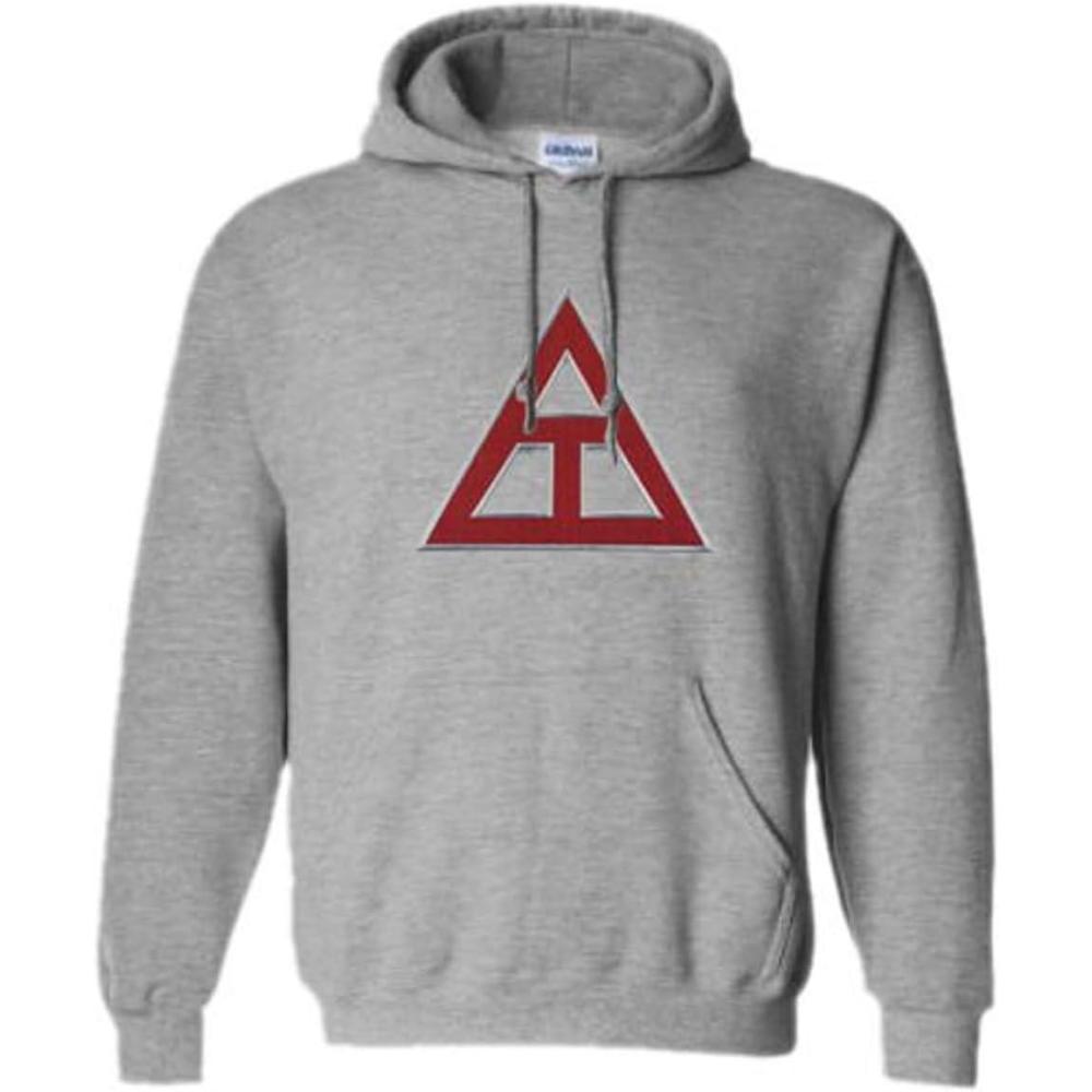 imageGreekgear Triangle Fraternity Letters Hooded SweatshirtSports Grey
