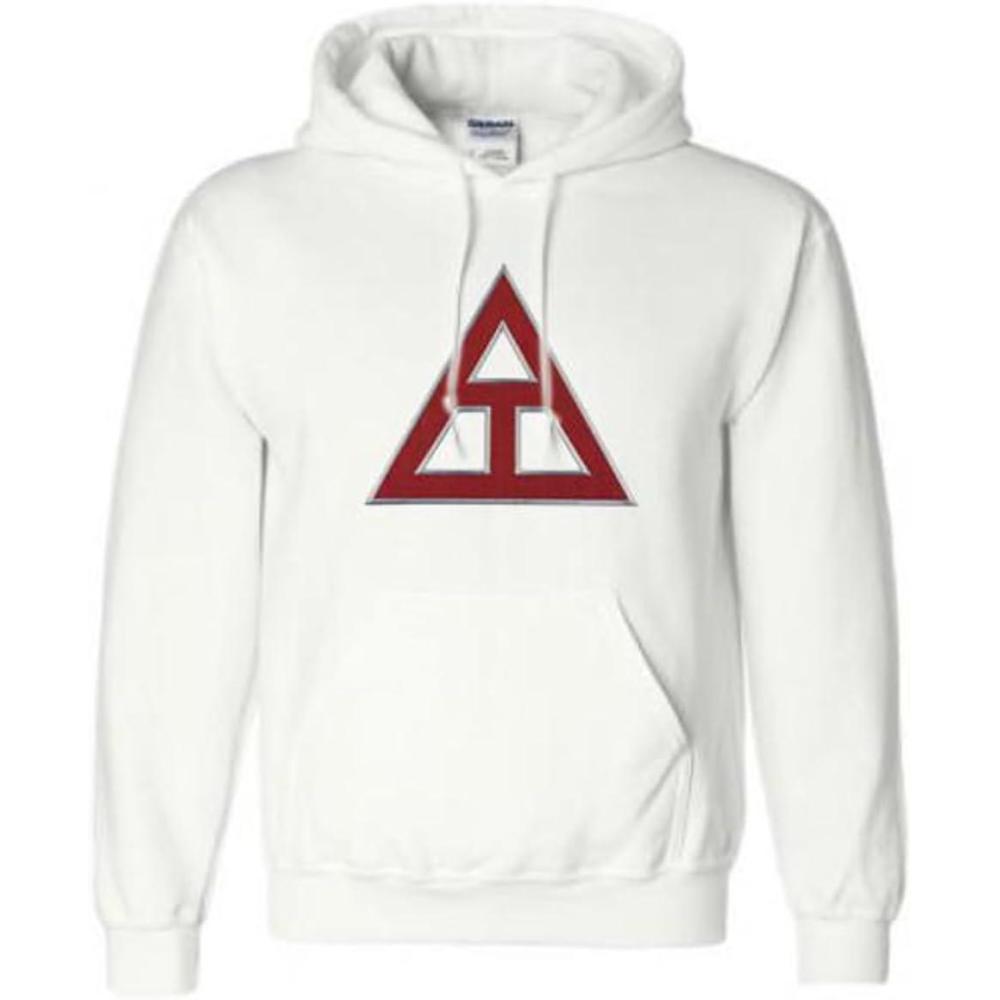 imageGreekgear Triangle Fraternity Letters Hooded SweatshirtWhite