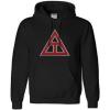 Greekgear Triangle Fraternity Letters Hooded Sweatshirt(Black)