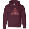 Greekgear Triangle Fraternity Letters Hooded Sweatshirt(Maroon)