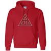 Greekgear Triangle Fraternity Letters Hooded Sweatshirt(Red)