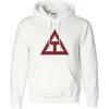 Greekgear Triangle Fraternity Letters Hooded Sweatshirt(White)