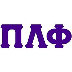 Pi Lambda Phi Big Greek Letter Window Sticker Decal 4 Inches Purple(Purple)