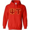 Greekgear Psi Upsilon Custom Twill Hooded Sweatshirt(Red)