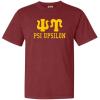 Psi Upsilon Greek Heavyweight T-Shirt(Berry)