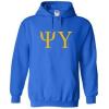 Psi Upsilon World Famous Greek Hoodie – Royal Blue with Gold Imprint(Royal Blue)