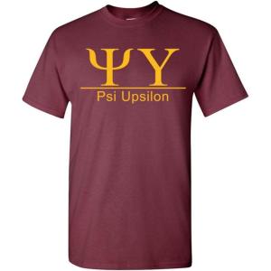 Psi Upsilon Bar Tee(Maroon)