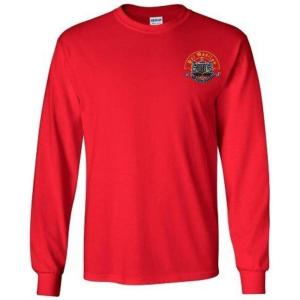 Psi Upsilon Fraternity Crest Longsleeve Tee(Red)
