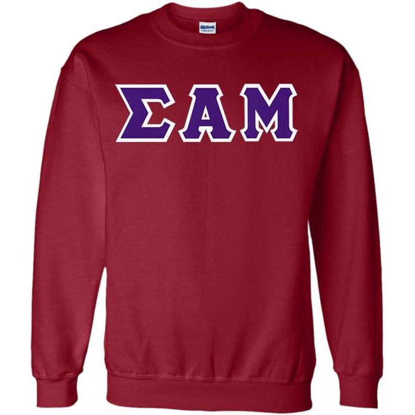 imageGreekgear Sigma Alpha Mu Lettered CrewneckMaroon