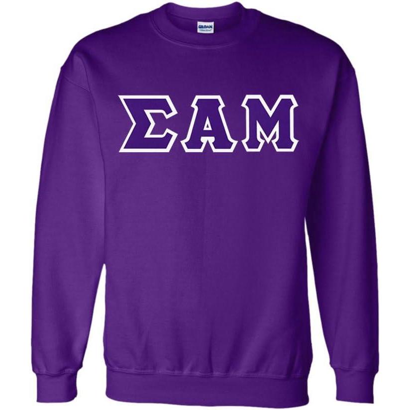 imageGreekgear Sigma Alpha Mu Lettered CrewneckPurple