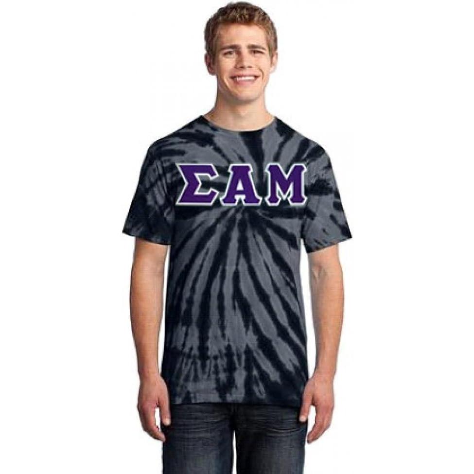 imageSigma Alpha Mu Essential TieDye Lettered TeeBlack
