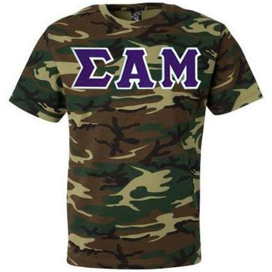 imageSigma Alpha Mu Lettered Camouflage TShirtCamouflage