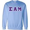 Greekgear Sigma Alpha Mu Lettered Crewneck(Light Blue)