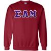 Greekgear Sigma Alpha Mu Lettered Crewneck(Maroon)