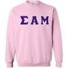 Greekgear Sigma Alpha Mu Lettered Crewneck(Pink)