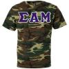 Sigma Alpha Mu Lettered Camouflage T-Shirt(Camouflage)