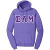 Sigma Alpha Mu Pigment-Dyed Lettered Hooded Sweatshirt(Amethyst)