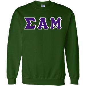 Greekgear Sigma Alpha Mu Lettered Crewneck(Forest Green)