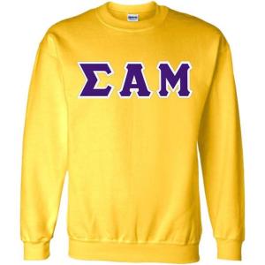 Greekgear Sigma Alpha Mu Lettered Crewneck(Orange)