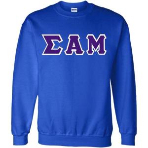 Greekgear Sigma Alpha Mu Lettered Crewneck(Royal Blue)