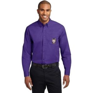 Sigma Alpha Mu Long Sleeve Oxford(Purple/Light Stone)