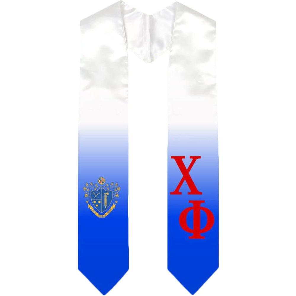 imageGreekgear Chi Phi Extra Fancy Diagonal Greek Graduation Stole W Crest