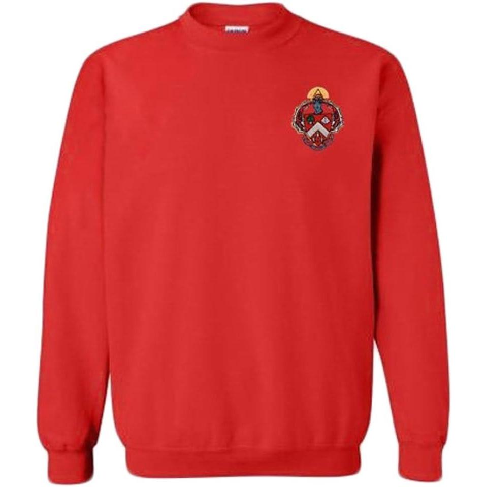 imageGreekgear Triangle Left Crest Crewneck SweatshirtRed