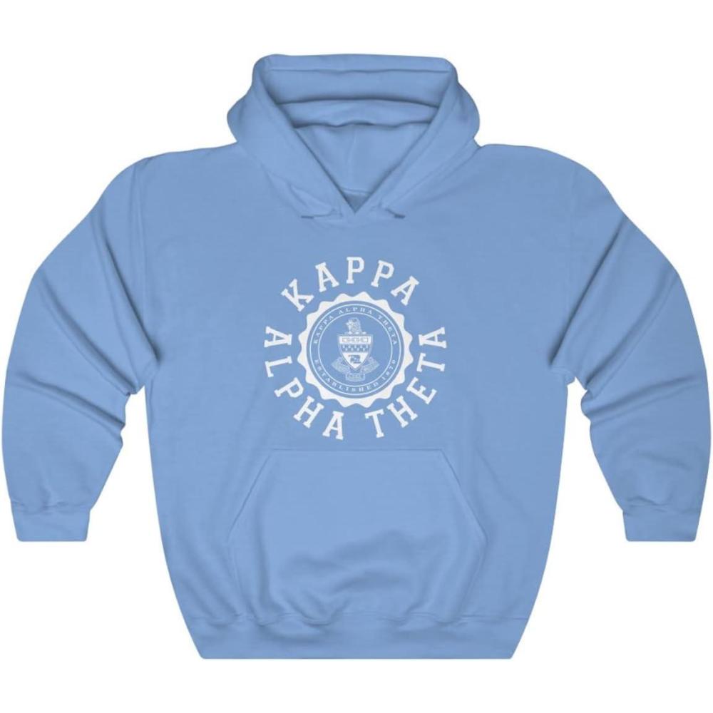 imageKappa Alpha Theta Unisex College Seal HoodieCarolina Blue