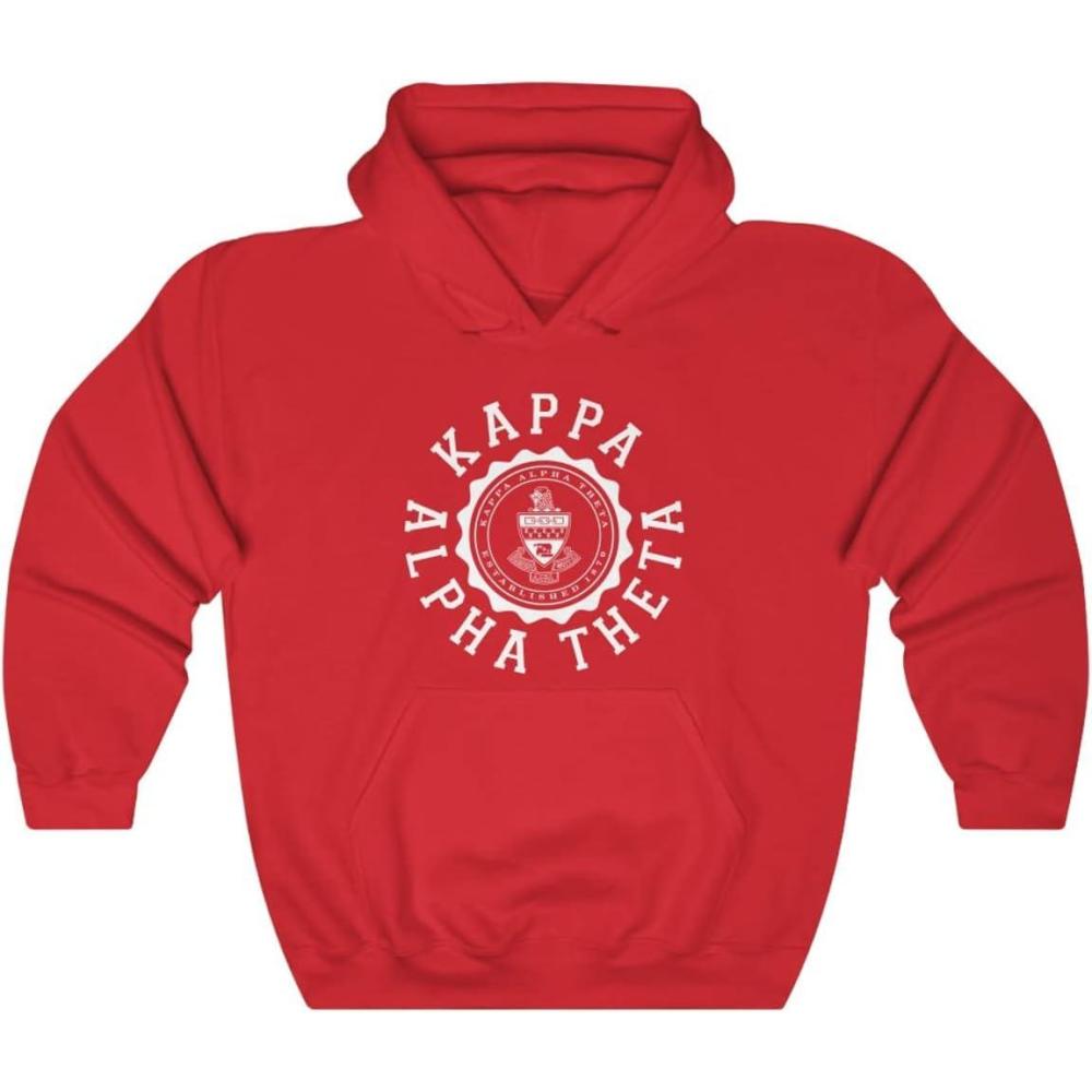 imageKappa Alpha Theta Unisex College Seal HoodieRed