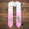 Greekgear Delta Zeta Extra Fancy Diagonal Greek Graduation Stole W Crest