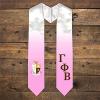 Greekgear Gamma Phi Beta Extra Fancy Diagonal Greek Graduation Stole W Crest