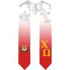 Greekgear Chi Omega Chi O Extra Fancy Diagonal Greek Graduation Stole W Crest
