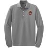 Greekgear Triangle Fraternity Patch Long Sleeve Polo(Cool Grey)